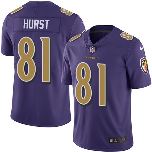 Nike Men & Women & Youth Ravens 81 Hayden Hurst Purple Color Rush Limited Jersey,We sell and wholesale Nike Men & Women & Youth Ravens 81 Hayden Hurst Purple Color Rush Limited Jersey on line form chian!